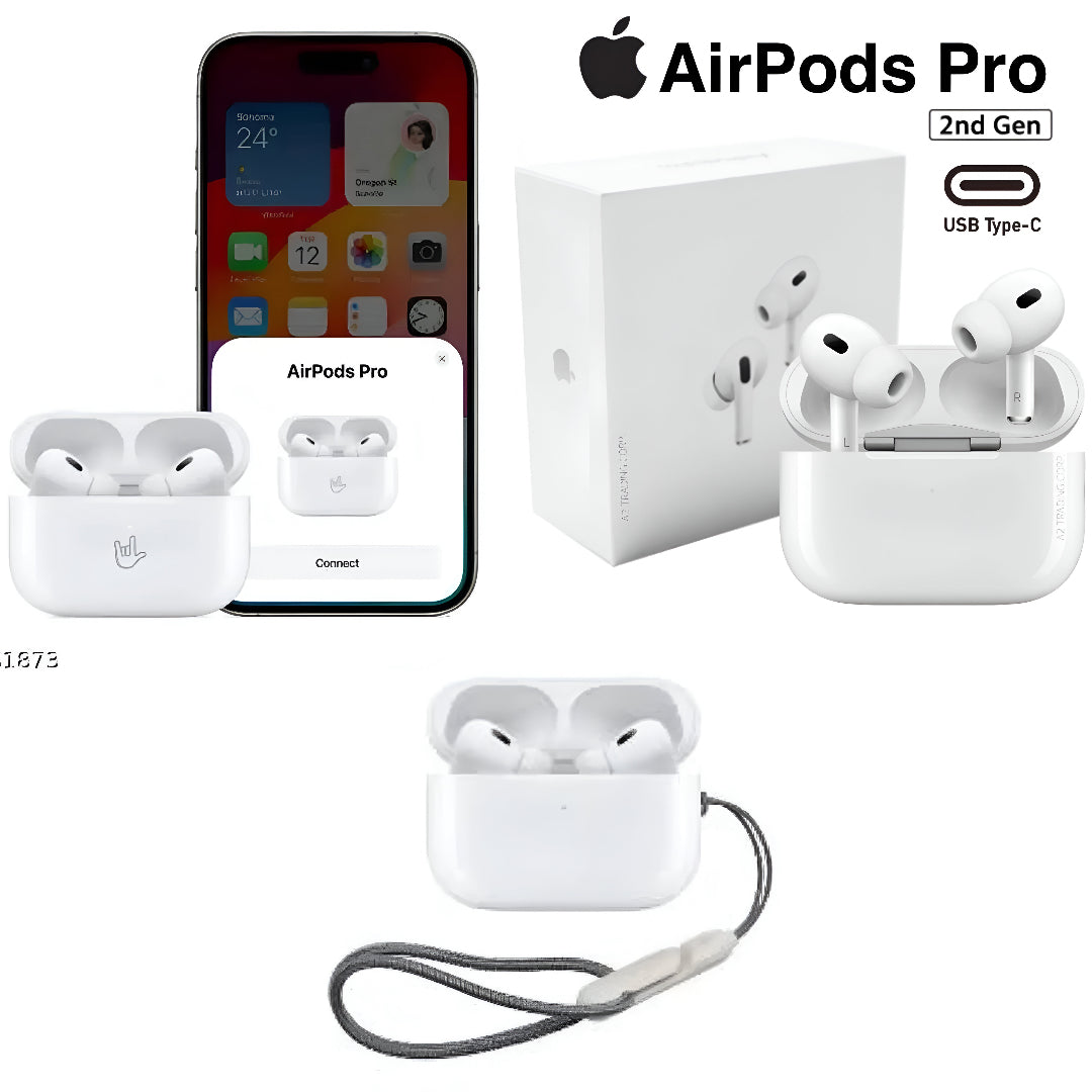 🎧 AirPods 2da Generación con (ANC) + Regalo: Cintilla de Seguridad de Nylon