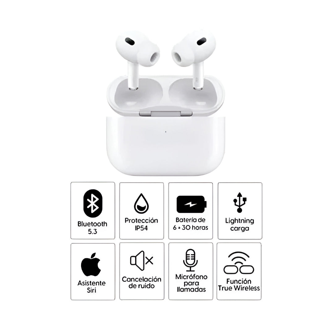 🎧 AirPods 2da Generación con (ANC) + Regalo: Cintilla de Seguridad de Nylon